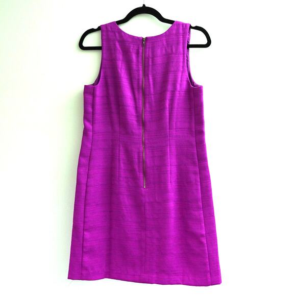 Loft Purple Sweetheart Neckline Shift Mini Dress With Pockets Women's Size 4 - Picture 6 of 10